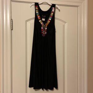 EUC wrapper party cocktail dress sz XS beaded